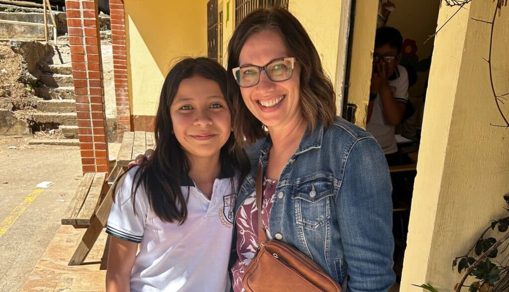 Boni with sponsored child